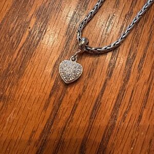 Elegant Silver Heart Pendant Necklace